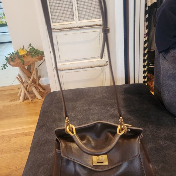 Lucia Classic Top Handbag - Dark Brown Like new - Picture 6 of 9